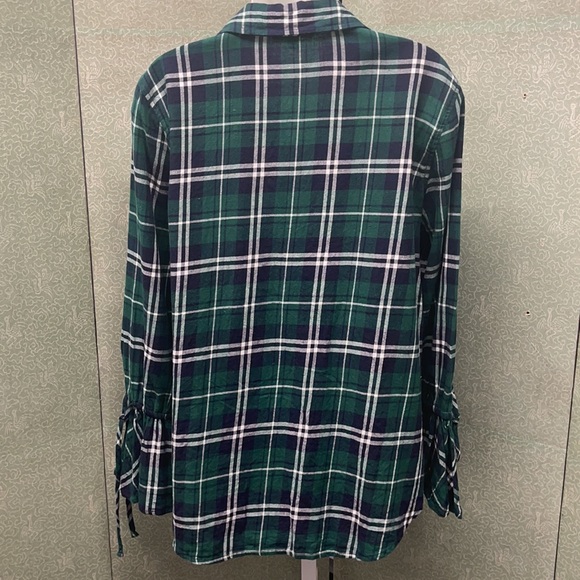 NWOT Beachlunchlounge plaid top 💚💙 - Picture 2 of 7